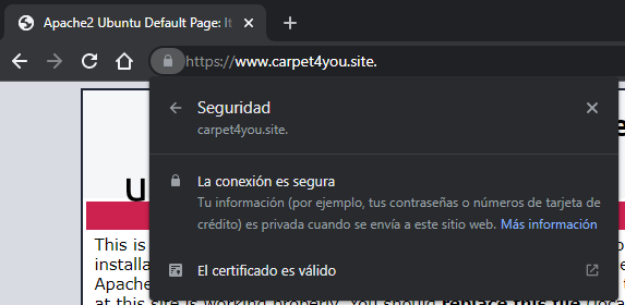 Captura de pantalla durante la importación del certificado AC